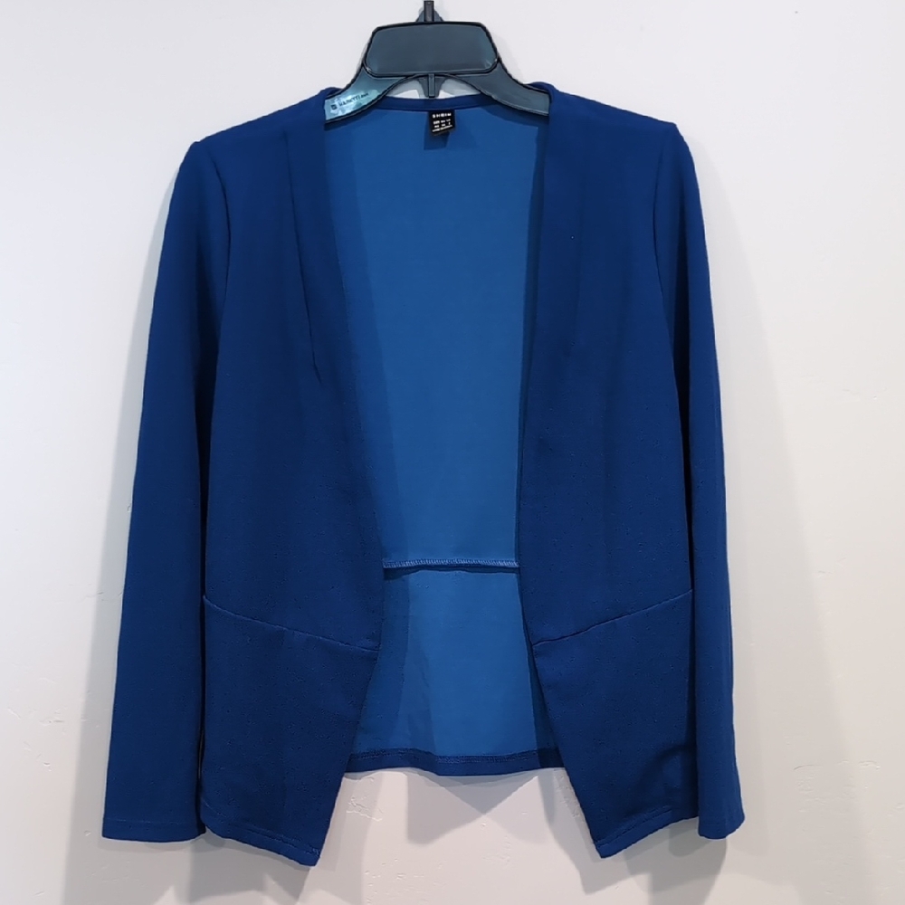 SHEIN Royal Blue Open Front Blazer Jacket Size XS